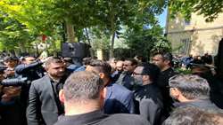 حضور رئیس سازمان بازرسی کل کشور در مراسم تشییع پیکر شهید امیرعبداللهیان